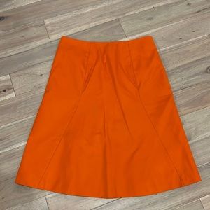 Carolina Herrera orange a line skirt